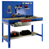 Artikelbild 1 für Simonrack Werkbank SIMONWORK blau 1 Schublade 151,0 x 61,0 x 144,5 cm, Artikelnummer 980072