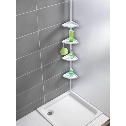 Artikelbild 18 für WENKO Teleskop-Duschregal Compact weiß 26,0 x 19,5 x 78,0-275,0 cm, Artikelnummer 804643
