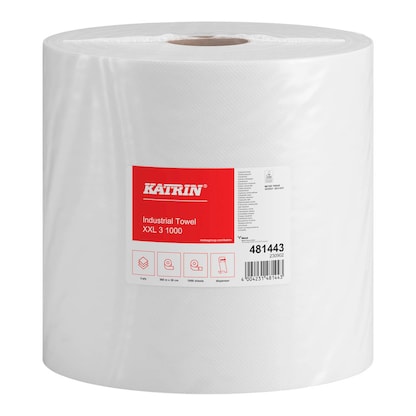 Artikelbild 2 für KATRIN Putztuchrolle Basic XXL 3 1000 3-lagig weiß, 1000 Blätter, Artikelnummer 485381