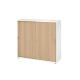 Artikelbild 1 für HAMMERBACHER Schiebetürenschrank 1753S, V1753S/W/E/BM weiß, eiche 2 Fachböden 120,0 x 40,0 x 110,0 cm, Artikelnummer 376176