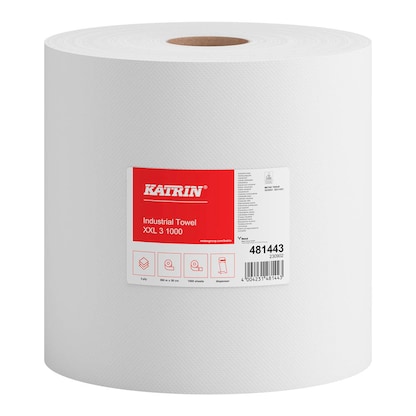 Artikelbild 14 für KATRIN Putztuchrolle Basic XXL 3 1000 3-lagig weiß, 1000 Blätter, Artikelnummer 485381