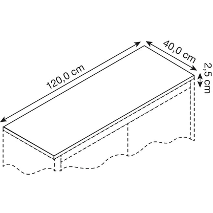 Artikelbild 2 für CP C 2000 Acurado Abdeckplatte lichtgrau 120,0 x 40,0 x 2,5 cm, Artikelnummer 303651
