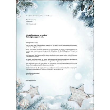 Artikelbild 3 für SIGEL Weihnachtsbriefpapier Snow Star Motiv DIN A4 90 g/qm 25 Blatt, Artikelnummer 187532