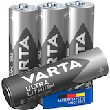 Artikelbild 1 für 4 VARTA Batterien ULTRA LITHIUM Mignon AA 1,5 V, Artikelnummer 540872