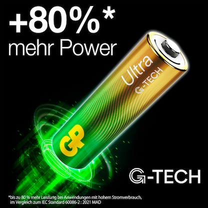 Artikelbild 5 für 4 GP Batterien ULTRA Mignon AA 1,5 V, Artikelnummer 219909