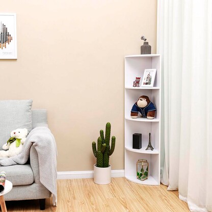 Artikelbild 6 für VASAGLE Eckregal weiß 30,0 x 30,0 x 129,5 cm, Artikelnummer 291319