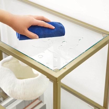 Artikelbild 9 für VASAGLE Konsolentisch Glas gold 130,0 x 30,0 x 73,3 cm, Artikelnummer 289799