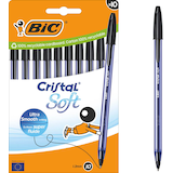 Artikelbild 1 für BIC Kugelschreiber Cristal Soft transparent, Schreibfarbe: schwarz, 10 St., Artikelnummer 385134