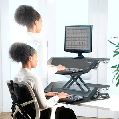 Artikelbild 6 für Fellowes Monitorständer Lotus Sitz-Steh Workstation schwarz, Artikelnummer 385551