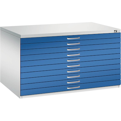 Artikelbild 4 für CP 7200 Planschrank lichtgrau, enzianblau 10 Schubladen 135,0 x 96,0 x 76,0 cm, Artikelnummer 682637