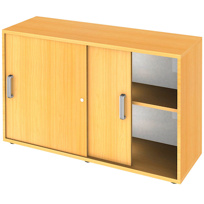 Artikelbild für HAMMERBACHER Schiebetürenschrank 1752S, V1752S/6/6/SG buche 1 Fachboden 120,0 x 40,0 x 74,8 cm, Artikelnummer 864456