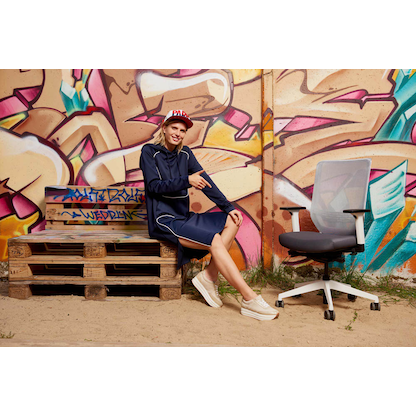 Artikelbild 7 für Trendoffice by Dauphin Bürostuhl to-sync work mesh, 9242SY2FVKVW Stoff weiß, Gestell weiß, Artikelnummer 323046