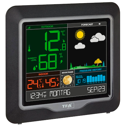 Artikelbild 24 für TFA® 35.1150.01 Wetterstation schwarz, Artikelnummer 116063