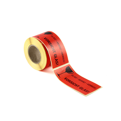 Artikelbild 4 für 250 EICHNER Warnetiketten rot »Vorsicht Glas!« 100,0 x 50,0 mm, Artikelnummer 486544