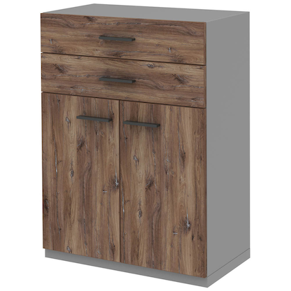 Artikelbild 8 für röhr Aktenschrank quantum, 180/D33/6120-85-R1 grau, eiche 1 Fachboden 80,0 x 41,9 x 112,5 cm, Artikelnummer 722243