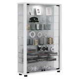 Artikelbild 1 für VCM my home Lumo Mini Vitrine weiß 8 Fachböden mit Beleuchtung, Artikelnummer 781207