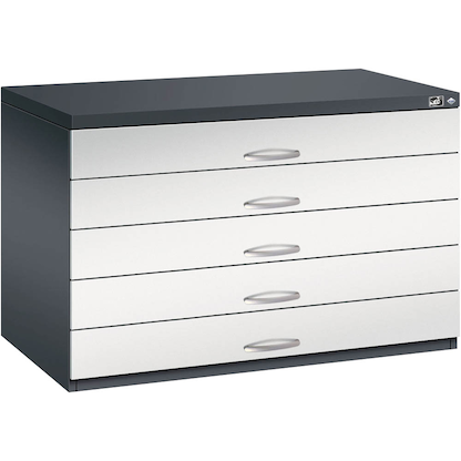 Artikelbild 4 für CP 7100 Planschrank schwarzgrau, lichtgrau 5 Schubladen 110,0 x 76,5 x 76,0 cm, Artikelnummer 682284