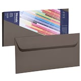 Artikelbild 1 für artoz Briefumschläge Mosaic DIN lang ohne Fenster graphit haftklebend 20 St., Artikelnummer 832263