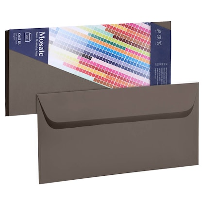 Artikelbild für artoz Briefumschläge Mosaic DIN lang ohne Fenster graphit haftklebend 20 St., Artikelnummer 832263