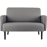 Artikelbild 1 für meet powered by PAPERFLOW 2-Sitzer Sofa LISBOA grau schwarz Kunstleder, 1 St., Artikelnummer 851367