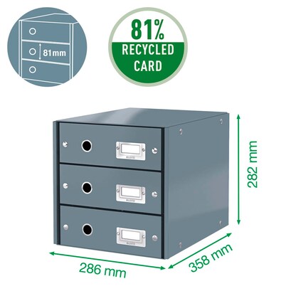 Artikelbild 2 für LEITZ Schubladenbox Click & Store pink 60480023, DIN A4 mit 3 Schubladen, Artikelnummer 211452