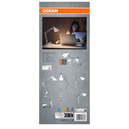 Artikelbild 5 für OSRAM Office Line Desk Pear Clip E27 Schreibtischlampe weiß 11 W mit Tischklemme, Artikelnummer 710149