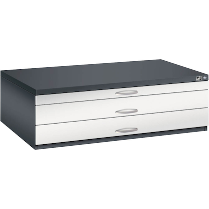 Artikelbild 4 für CP 7200 Planschrank schwarzgrau, lichtgrau 3 Schubladen 135,0 x 96,0 x 42,0 cm, Artikelnummer 682620