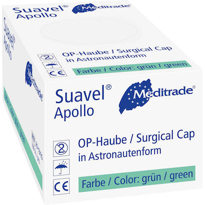 Artikelbild 3 für Meditrade® Herren Baretthauben Suavel® APOLLO grün Einheitsgröße 50 St., Artikelnummer 242208