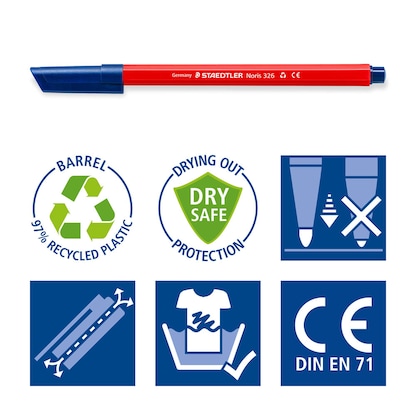 Artikelbild 7 für STAEDTLER Noris® 326 Filzstifte farbsortiert, 100 St., Artikelnummer 464429