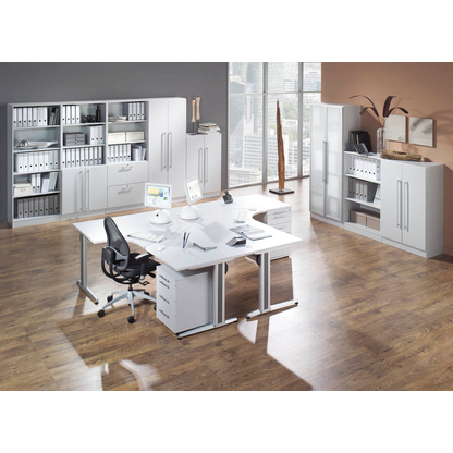 Artikelbild 4 für HAMMERBACHER Regalschrank Sira, V7300/5/5/RE lichtgrau 80,0 x 42,0 x 200,4 cm, Artikelnummer 199240