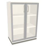 Artikelbild 1 für fm Aktenschrank Sidney, 4260672331789 weiß, Acrylglas klar 2 Fachböden 80,0 x 44,2 x 113,3 cm, Artikelnummer 372633