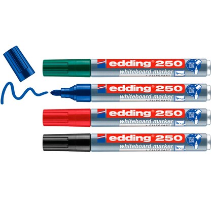 Artikelbild 2 für edding 250 Whiteboard-Marker farbsortiert 1,5 - 3,0 mm, 4 St., Artikelnummer 674004