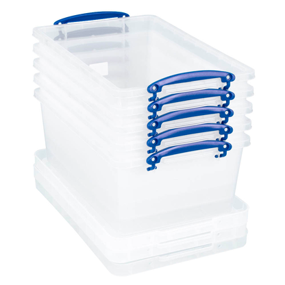 Artikelbild 4 für 5 Really Useful Box Aufbewahrungsboxen 5x 10,2 l transparent 40,5 x 26,0 x 16,0 cm, Artikelnummer 882347