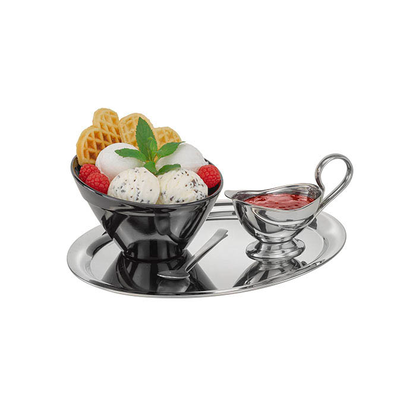 Artikelbild 2 für APS Tablett KAFFEEHAUS silber oval 29,0 x 22,0 cm, Artikelnummer 197489