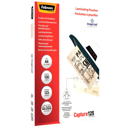 Artikelbild 7 für 100 Fellowes Capture125 ImageLast Laminierfolien glänzend für A4 125 micron, Artikelnummer 306795