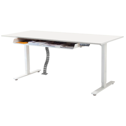 Artikelbild 5 für Kerkmann Move 3 elektrisch höhenverstellbarer Schreibtisch weiß rechteckig, T-Fuß-Gestell weiß 160,0 x 80,0 cm, Artikelnummer 574564