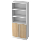 Artikelbild 1 für HAMMERBACHER Regalschrank 7700 RE, V7700/W/E/RE weiß, eiche 80,0 x 42,0 x 200,4 cm, Artikelnummer 862180