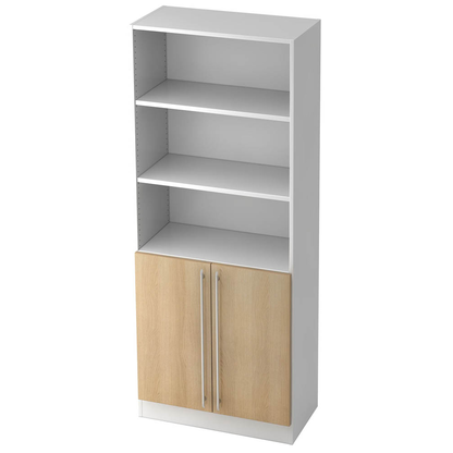 Artikelbild für HAMMERBACHER Regalschrank 7700 RE, V7700/W/E/RE weiß, eiche 80,0 x 42,0 x 200,4 cm, Artikelnummer 862180