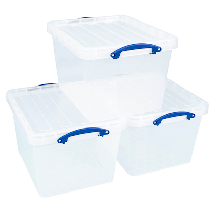 Artikelbild 9 für 3 Really Useful Box Aufbewahrungsboxen 3x 40,0 l transparent 50,0 x 39,5 x 31,5 cm, Artikelnummer 882367
