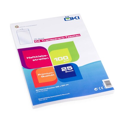 Artikelbild 2 für ÖKI Versandtaschen DIN C4 ohne Fenster transparent 25 St., Artikelnummer 972457