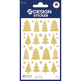 Artikelbild 1 für AVERY Zweckform Aufkleber Tannenbaum, gold, 38 Etiketten, Artikelnummer 723678