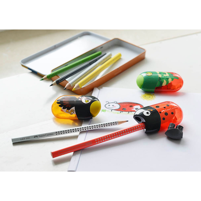 Artikelbild 3 für FABER-CASTELL Dosenspitzer doppelt Käfer rot, Artikelnummer 164246