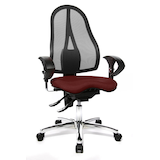 Artikelbild 1 für Topstar Bürostuhl Sitness® 15, ST19U G27 Stoff rot, Gestell chrom, Artikelnummer 783858