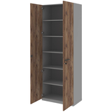 Artikelbild 1 für röhr Aktenschrank quantum, 180/D64/6120-85-R1 grau, eiche 5 Fachböden 80,0 x 41,9 x 220,5 cm, Artikelnummer 722233