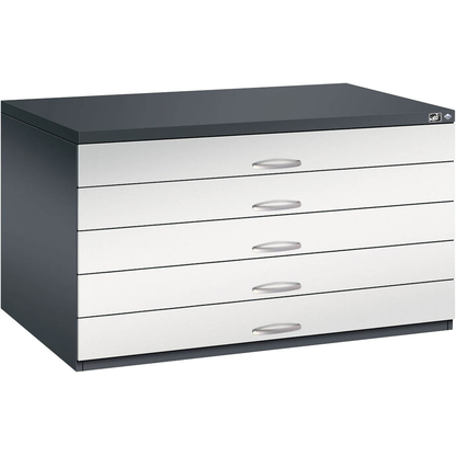 Artikelbild 4 für CP 7200 Planschrank schwarzgrau, lichtgrau 5 Schubladen 135,0 x 96,0 x 76,0 cm, Artikelnummer 682695