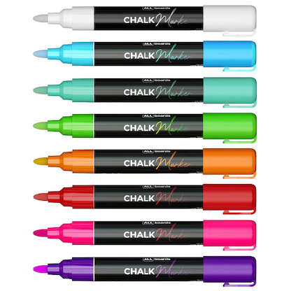 Artikelbild für ALLboards Kreidemarker-Set farbsortiert 6,0 mm, 8 St., Artikelnummer 503328