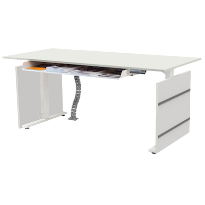 Artikelbild 6 für Kerkmann Move 3 elektrisch höhenverstellbarer Schreibtisch weiß rechteckig, T-Fuß-Gestell weiß 160,0 x 80,0 cm, Artikelnummer 574564