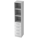 Artikelbild 1 für HAMMERBACHER Regalschrank 7600 RE, V7600/W/W/RE weiß 40,6 x 42,0 x 200,4 cm, Artikelnummer 867489