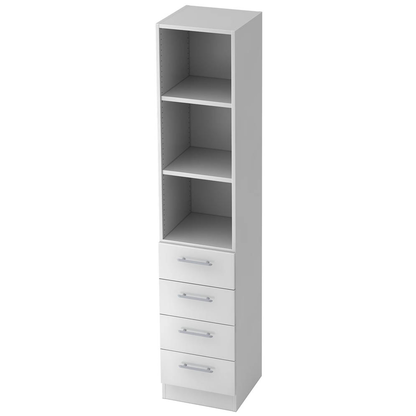 Artikelbild für HAMMERBACHER Regalschrank 7600 RE, V7600/W/W/RE weiß 40,6 x 42,0 x 200,4 cm, Artikelnummer 867489