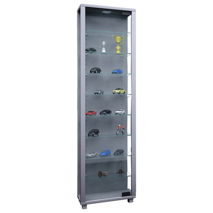 Artikelbild 2 für VCM my home Edana Maxi Vitrine silber 8 Fachböden mit Beleuchtung, Artikelnummer 781258